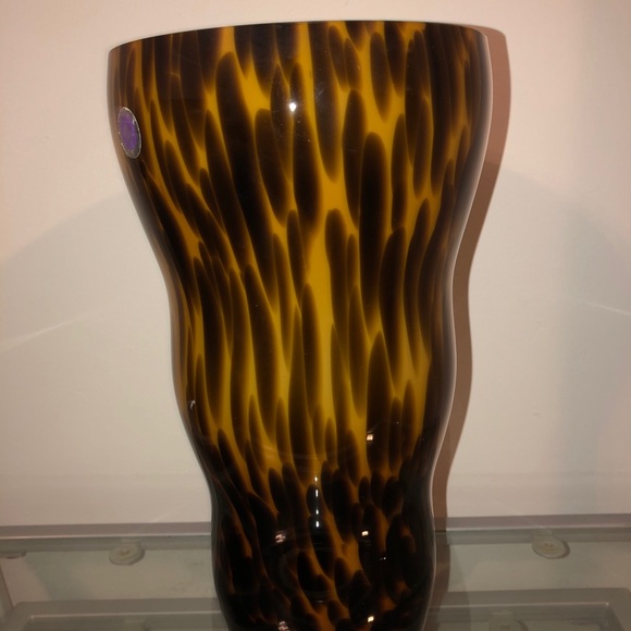 Momo Panache Glass Vase Brown Poland Large 12” - Picture 2 of 7